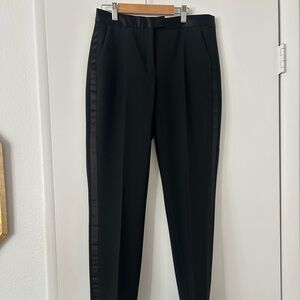 Zara Black Boot Cut Tuxedo-Stripe Pants